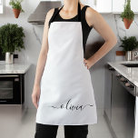 Schwarz-weißer Name für das Girl-Monogramm Schürze<br><div class="desc">Schürze für den Monogrammnamen Schwarz und Silber. Das macht den perfekten 16 Geburtstag,  Hochzeit,  Brautparty,  Jubiläum,  Babydusche oder Junggeselinnen-Abschied Geschenk für jemanden,  der Lieben glamourösen Luxus und schicke Stile.</div>