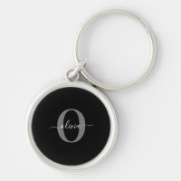 Schwarz-weißer Name für Monogramm-Skript