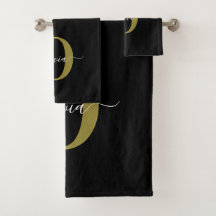 Schwarz-weißer Name für personalisierte Monogramm-