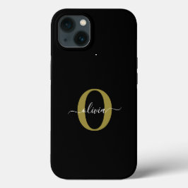 Schwarz-weißer Name für personalisierte Monogramm- Case-Mate iPhone Hülle