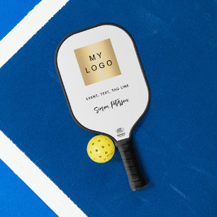 Schwarz weißer Name Signatur Geschäftslogo Pickleball Schläger