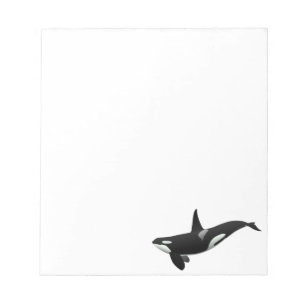 Schwarz-weißer Orca-Schlachterwal Notizblock