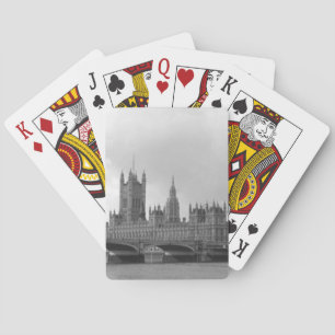 Schwarz-weißer Palast von Westminster Spielkarten