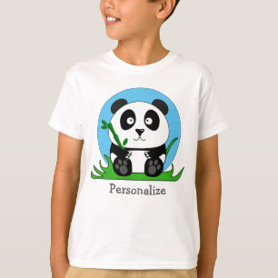 Schwarz-Weißer Panda-Bär T-Shirt
