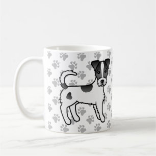 Schwarz-weißer Parson-Russell-Terrier mit rauem Fe Kaffeetasse