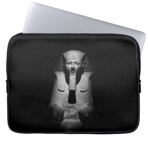 Schwarz-weißer Pharao-König Laptopschutzhülle