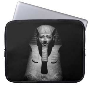 Schwarz-weißer Pharao-König Laptopschutzhülle
