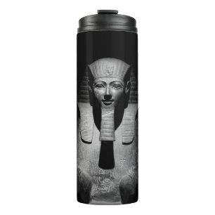 Schwarz-weißer Pharao-König Thermosbecher