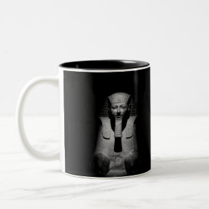 Schwarz-weißer Pharao-König Zweifarbige Tasse