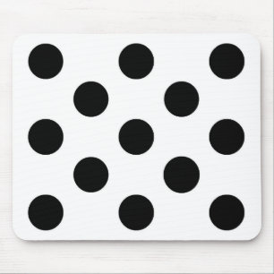 Schwarz-weißer Polkapunkt - Mousepad