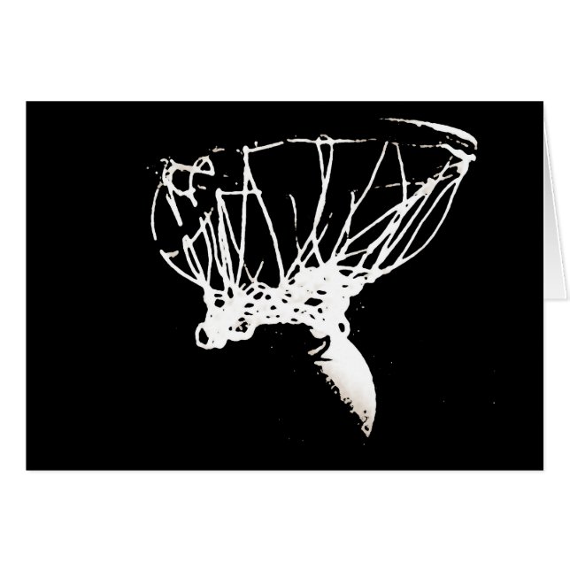 Schwarz-weißer Pop Art Basketball (Vorderseite (Horizontal))