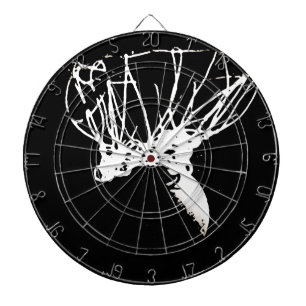 Schwarz-weißer Pop Art Basketball Dartscheibe