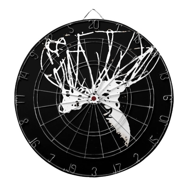Schwarz-weißer Pop Art Basketball Dartscheibe (vorne)