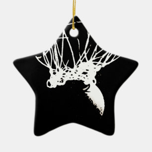 Schwarz-weißer Pop Art Basketball Keramikornament