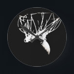 Schwarz-weißer Pop Art Basketball Runde Wanduhr<br><div class="desc">Basketball Pop Art Art Art Artwork - Populäre Sportkunstfotografie</div>