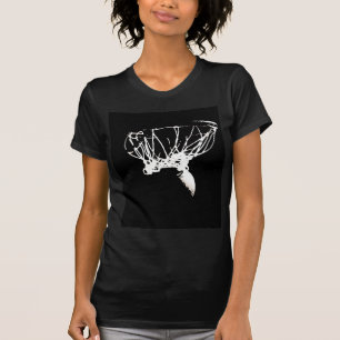Schwarz-weißer Pop Art Basketball T-Shirt