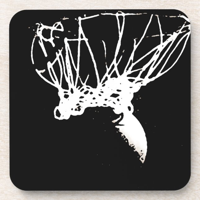 Schwarz-weißer Pop Art Basketball Untersetzer (Vorderseite)