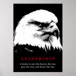 Schwarz-weißer Pop Art Eagle Leadership Poster<br><div class="desc">Freedom & Courage Motivierend Eagles Images - Fearsome Patriotic Eagle - Pop Art Syle American Eagle Landing Image - Sephia Brown Tones Watercolor Effect American Bald Eagle - Fearless American Bald Eagle: Flying American Eagle Pictures - Der Adler ist der nationale Glatze und Symbol der USA.</div>