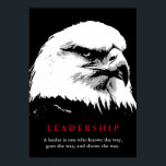 Schwarz-weißer Pop Art Eagle Leadership Poster<br><div class="desc">Freedom & Courage Motivierend Eagles Images - Fearsome Patriotic Eagle - Pop Art Syle American Eagle Landing Image - Sephia Brown Tones Watercolor Effect American Bald Eagle - Fearless American Bald Eagle: Flying American Eagle Pictures - Der Adler ist der nationale Glatze und Symbol der USA.</div>