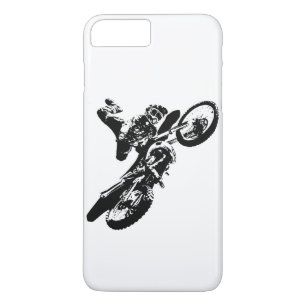 Schwarz-weißer Pop Art Motocross Motorradsport Case-Mate iPhone Hülle