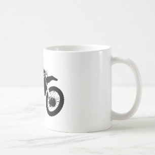 Schwarz-weißer Pop Art Motocross Motorradsport Kaffeetasse