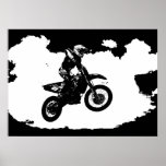 Schwarz-weißer Pop Art Motocross Motorradsport Poster<br><div class="desc">Sport Themed Digitally Edited Art - Motocross Poster Print - Uni Pop Kunst - Computerbilder - Die einzige Möglichkeit,  großartige Arbeit zu leisten,  ist die Liebe,  was Sie tun.</div>