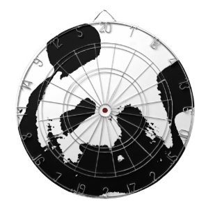 Schwarz-weißer Pop Art Panda Dartscheibe