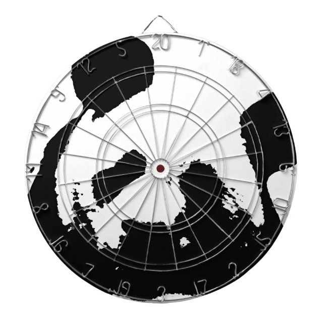 Schwarz-weißer Pop Art Panda Dartscheibe (vorne)