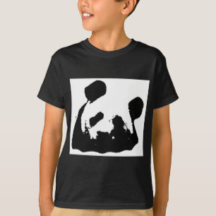 Schwarz-weißer Pop Art Panda T-Shirt