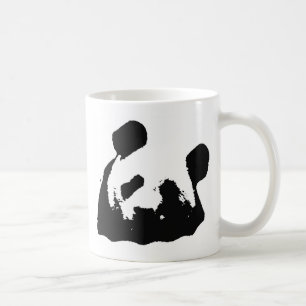 Schwarz-weißer Pop Art Panda Tasse