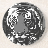 Schwarz-weißer Pop Art Tiger