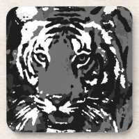 Schwarz-weißer Pop Art Tiger