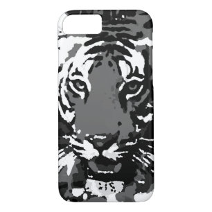 Schwarz-weißer Pop Art Tiger iPhone 7 Fall Case-Mate iPhone Hülle