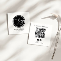 Schwarz-weißer QR-Code Benutzerdefiniertes Logo Ve