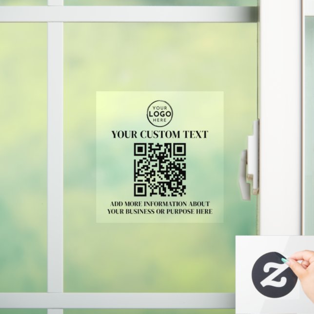 Schwarz-weißer QR-Code für benutzerdefiniertes Fir Fensteraufkleber (Zuhause)