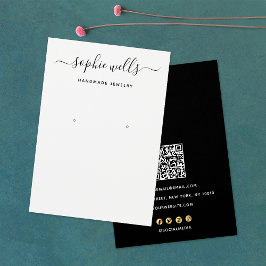 Schwarz-weißer QR-Code für Skripthalter