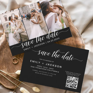 Schwarz-weißer QR-Code - Save the Date 3 Foto