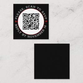 Schwarz-weißer QR-Code UAWG grenzt an Rotherzen Begleitkarte