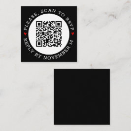 Schwarz-weißer QR-Code UAWG grenzt an Rotherzen Begleitkarte