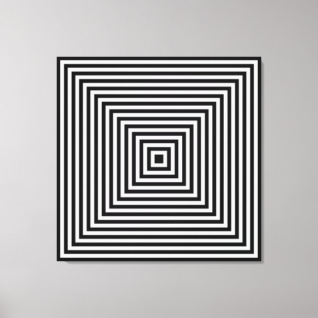 Schwarz-weißer Raum Kalidaskop Leinwanddruck (Vorderseite)