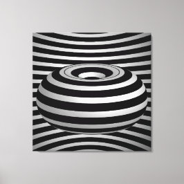 Schwarz-weißer Raum Kalidaskop Leinwanddruck