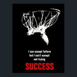 Schwarz-weißer Red Success Pop Art Basketball Post Poster<br><div class="desc">Ich Liebe dieses Spiel. Beliebte Sportarten - Basketball Game Ball & Hoop Artwork</div>