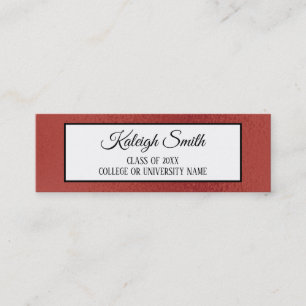 Schwarz-weißer roter Abschluss Namenskarte einfüge