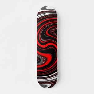 Schwarz-weißer Roter Farbring Skateboard