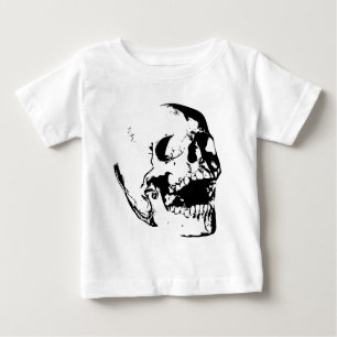 Schwarz-weißer Schädel Baby T-shirt