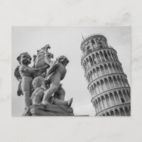 Schwarz-weißer Schießturm von Pisa Italien
