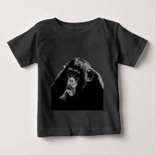 Schwarz-weißer Schimpanse Baby T-shirt