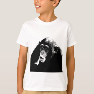Schwarz-weißer Schimpanse T-Shirt