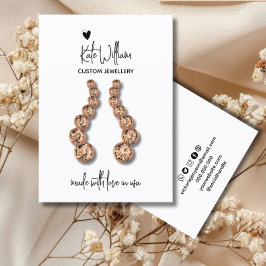 Schwarz-weißer Schmuckkarton Visitenkarte