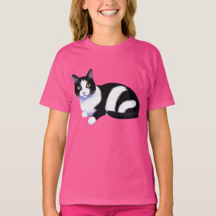 Schwarz-weißer Smoking-Kater T-Shirt